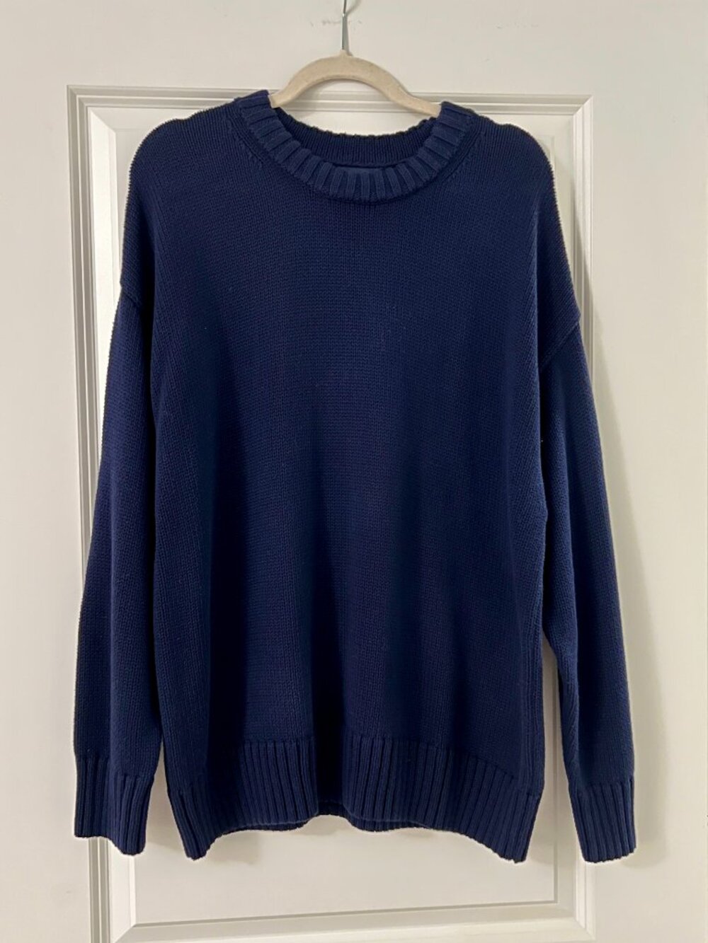 GAP Navy Blue Cotton Crewneck Sweater - Picture 1 of 4